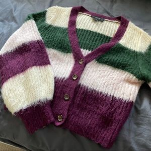 Cotton Candy LA Cropped Cardigan in Multicolor